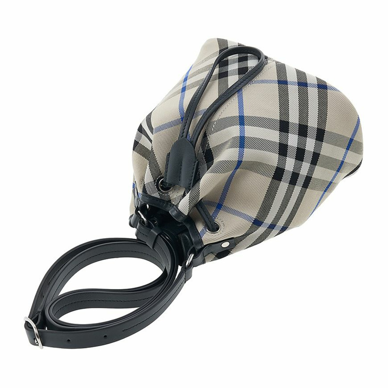 BURBERRY LL MN 抽繩水桶包 迷你格子-3