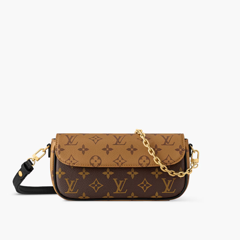 LOUIS VUITTON Monogram Reverse Canvas Wallet On Chain Ivy M26587-2