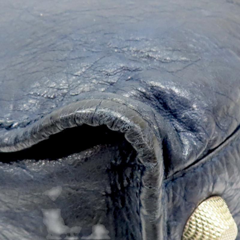 深藍色 牛皮 the weekender hand bag 肩背包【BALENCIAGA 巴黎世家】 177287-12