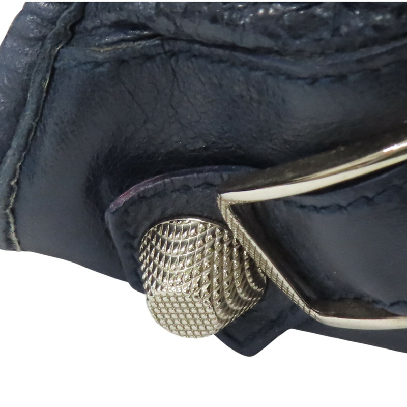 深藍色 牛皮 the weekender hand bag 肩背包【BALENCIAGA 巴黎世家】 177287-16