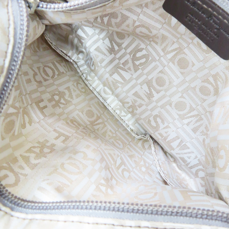 棕色 尼龍帆布 豹圖案 肩背包【Salvatore Ferragamo 菲拉格慕】-5