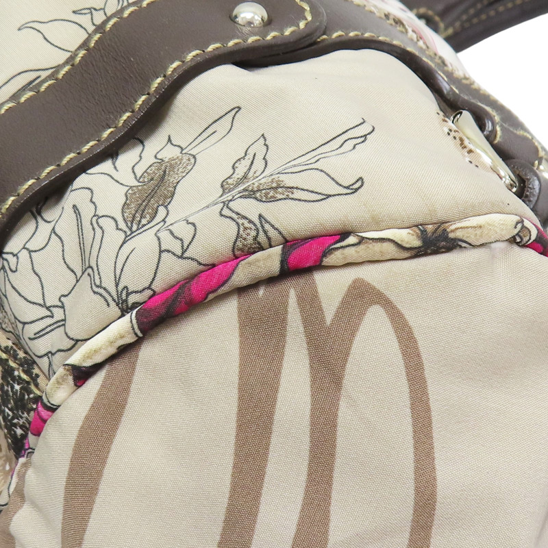 棕色 尼龍帆布 豹圖案 肩背包【Salvatore Ferragamo 菲拉格慕】-12