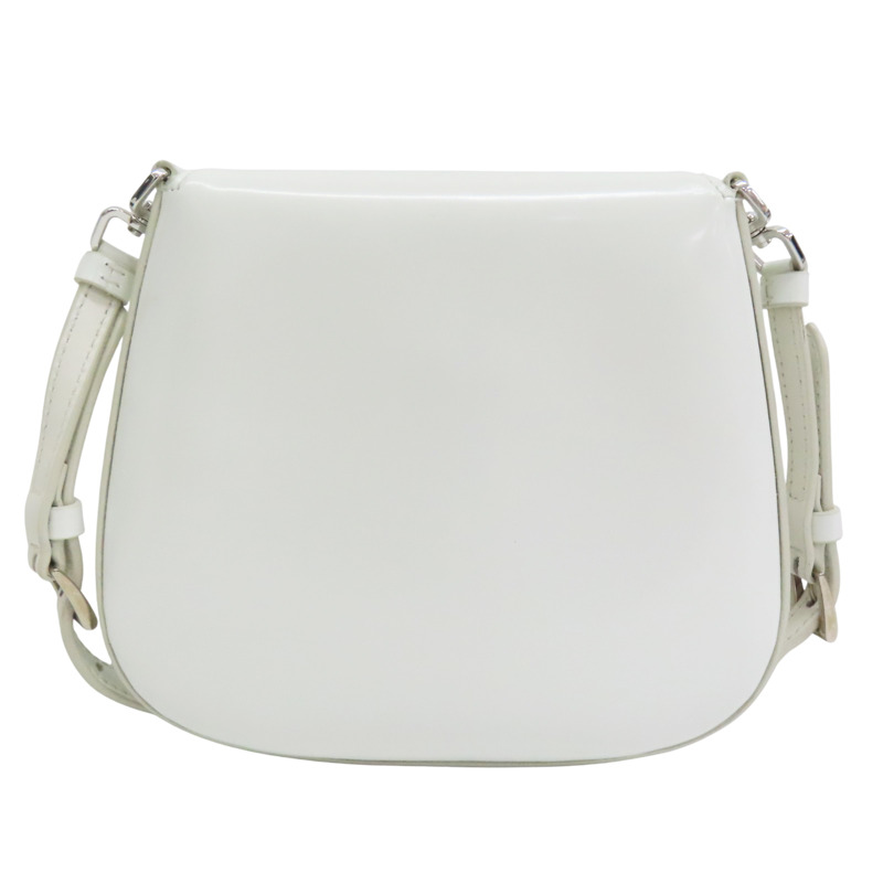 白色 亮面牛皮 兩用包【PRADA 普拉達】 1BH188-1