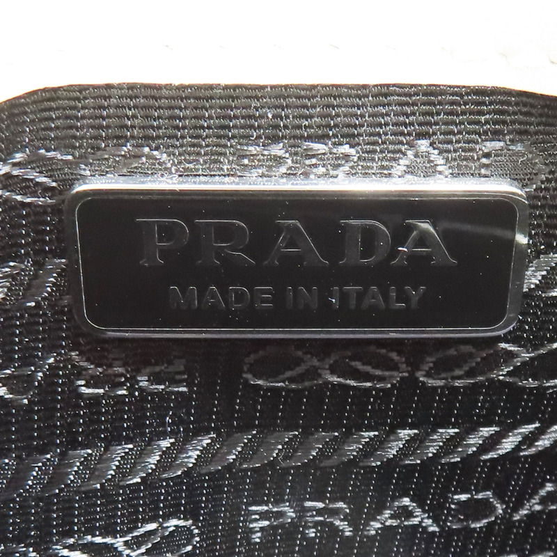 白色 亮面牛皮 兩用包【PRADA 普拉達】 1BH188-5