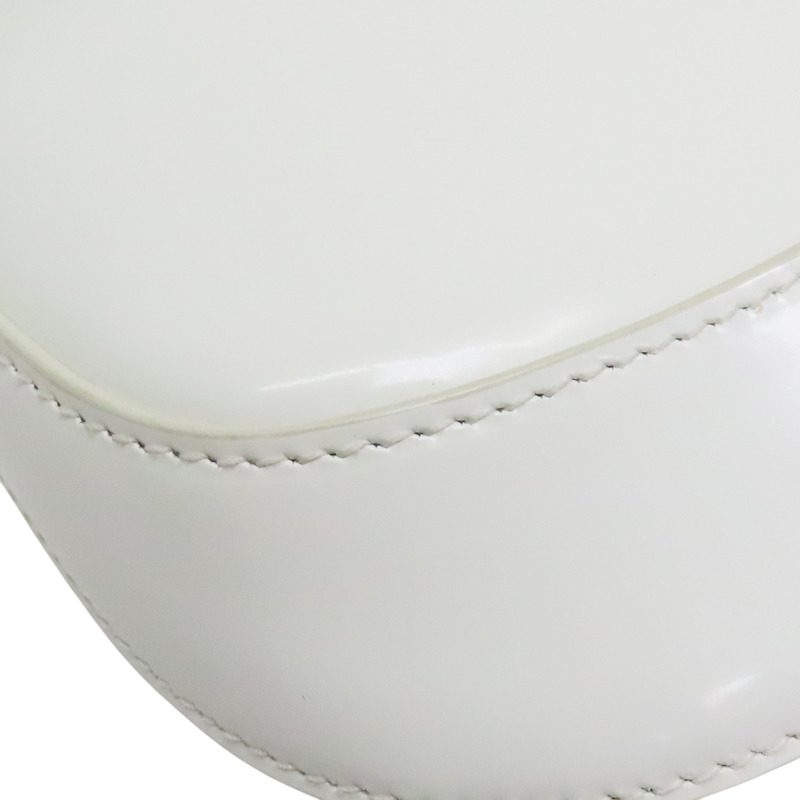 白色 亮面牛皮 兩用包【PRADA 普拉達】 1BH188-8