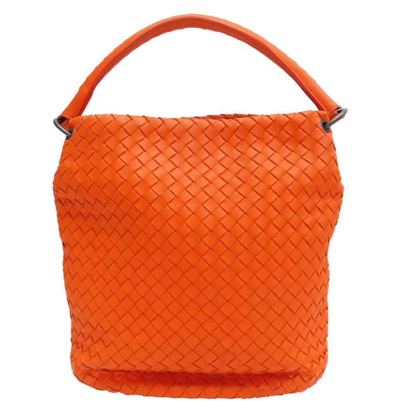 橘色 羊皮編織 肩背包【BOTTEGA VENETA BV 寶緹嘉】-1