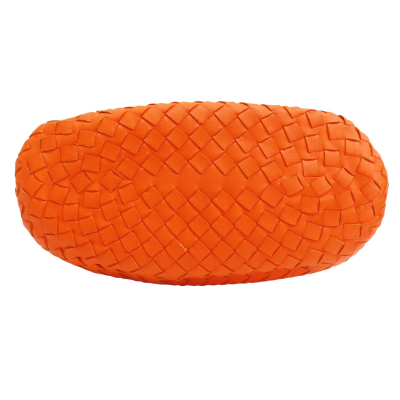 橘色 羊皮編織 肩背包【BOTTEGA VENETA BV 寶緹嘉】-3