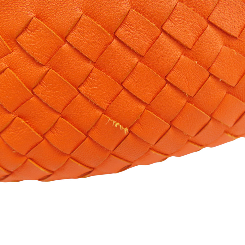 橘色 羊皮編織 肩背包【BOTTEGA VENETA BV 寶緹嘉】-14