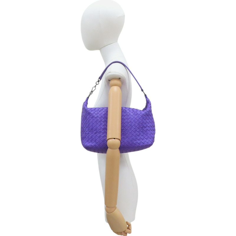 紫色 羊皮編織 肩背包【BOTTEGA VENETA BV 寶緹嘉】-8