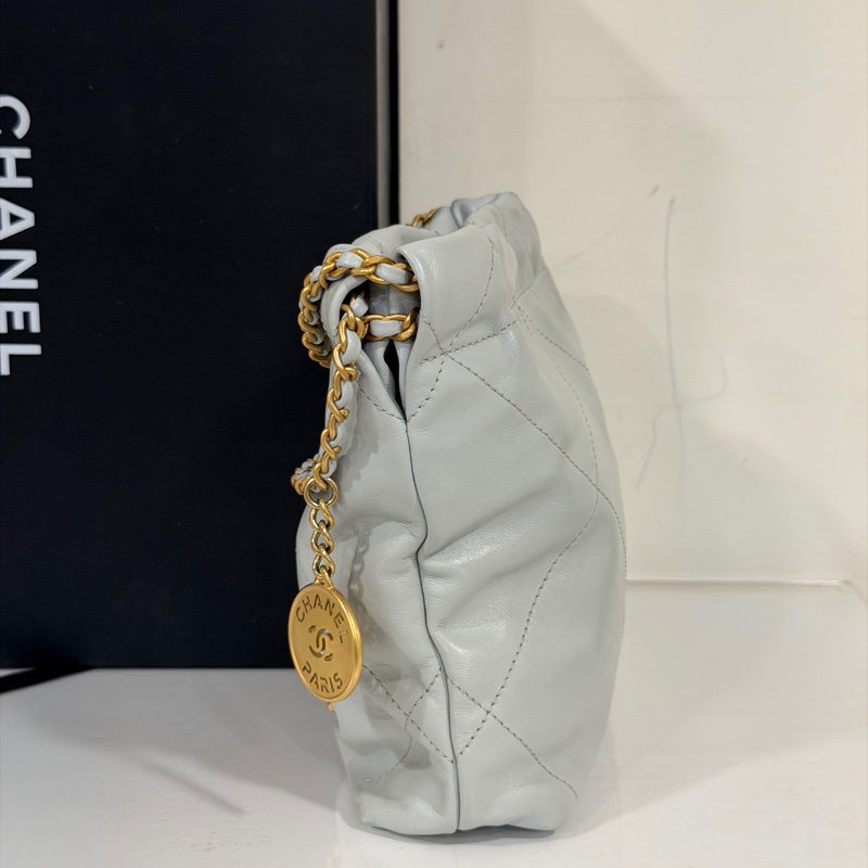 #全網最低💰 #芯片款 香奈兒22bag mini霧霾灰超質感🔥-4