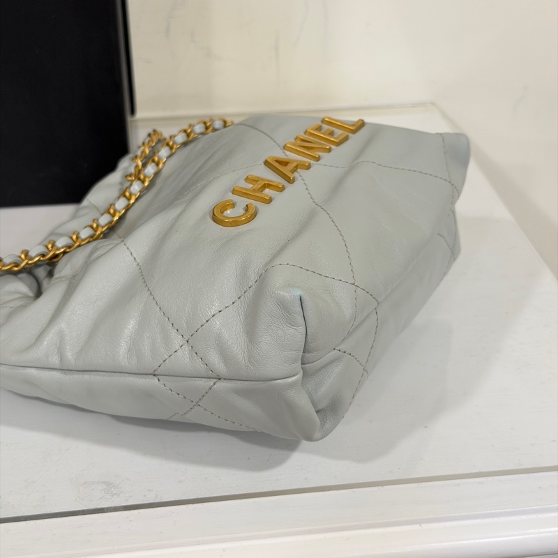 #全網最低💰 #芯片款 香奈兒22bag mini霧霾灰超質感🔥-9