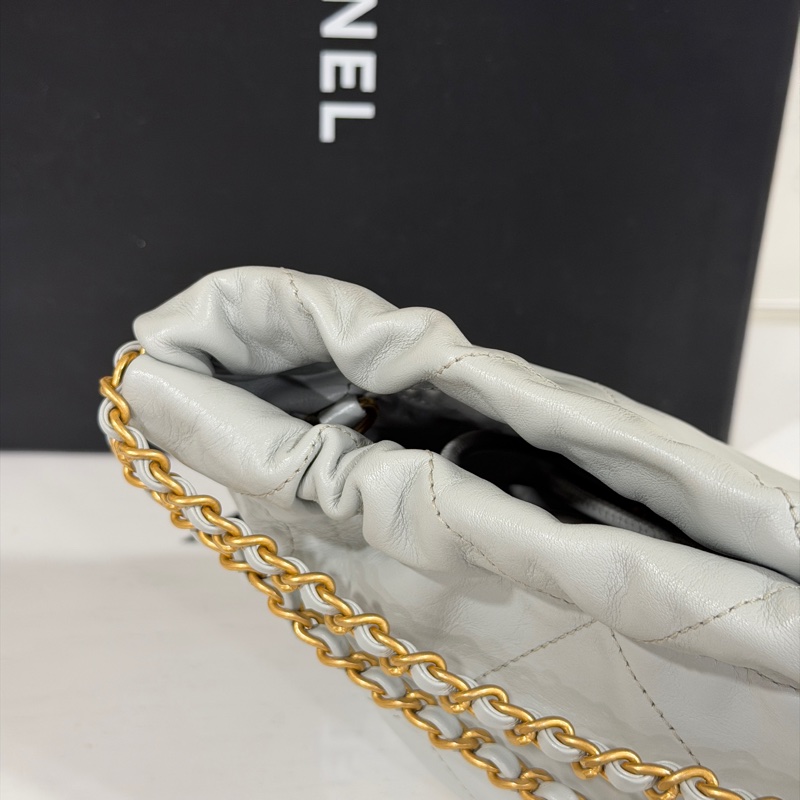 #全網最低💰 #芯片款 香奈兒22bag mini霧霾灰超質感🔥-14