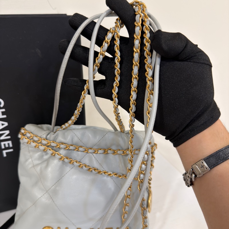 #全網最低💰 #芯片款 香奈兒22bag mini霧霾灰超質感🔥-17