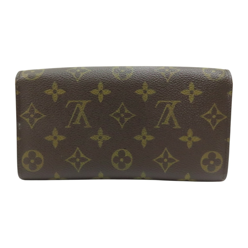 棕色 原花帆布 Portemonne Credit 扣式長夾 M61726 【LOUIS VUITTON LV 路易威登】 M61726-1