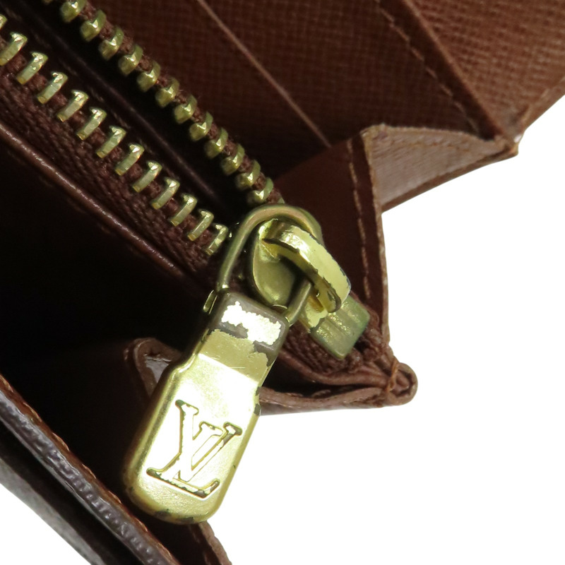 棕色 原花帆布 Portemonne Credit 扣式長夾 M61726 【LOUIS VUITTON LV 路易威登】 M61726-11