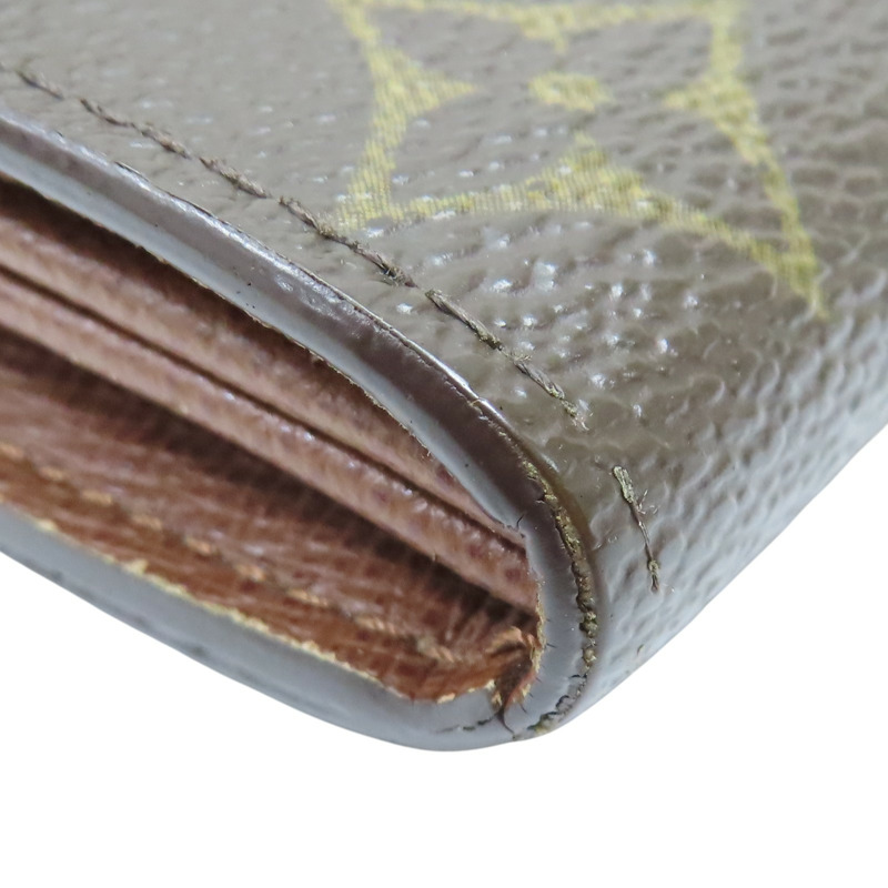 棕色 原花帆布 Portemonne Credit 扣式長夾 M61726 【LOUIS VUITTON LV 路易威登】 M61726-12