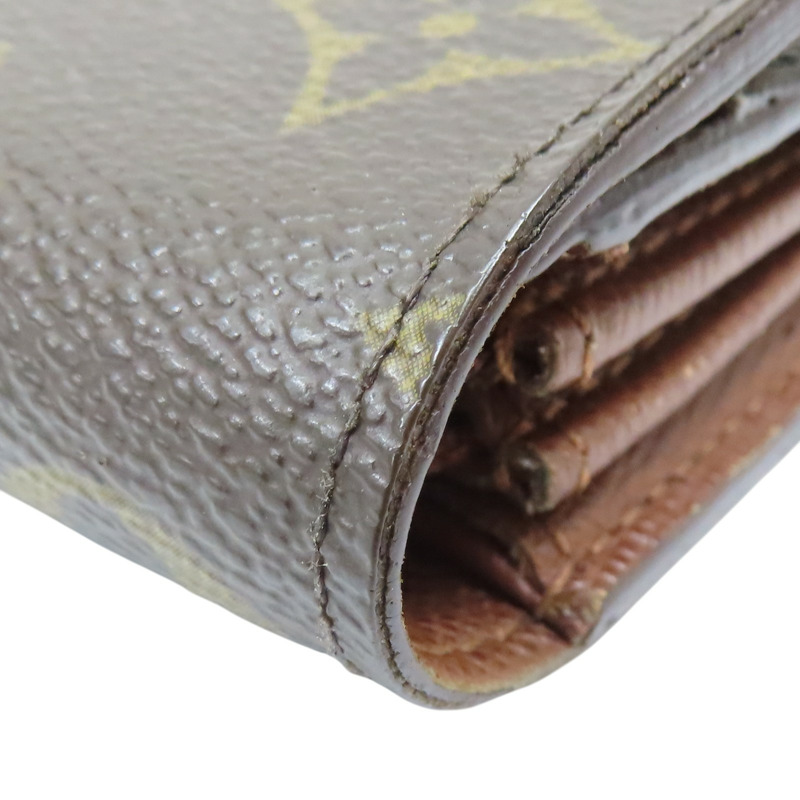 棕色 原花帆布 Portemonne Credit 扣式長夾 M61726 【LOUIS VUITTON LV 路易威登】 M61726-13