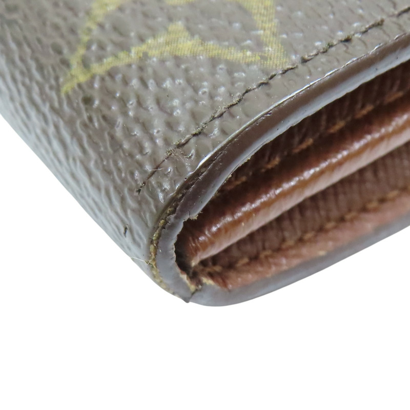 棕色 原花帆布 Portemonne Credit 扣式長夾 M61726 【LOUIS VUITTON LV 路易威登】 M61726-15