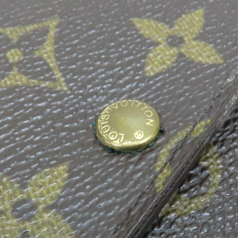 棕色 原花帆布 Portemonne Credit 扣式長夾 M61726 【LOUIS VUITTON LV 路易威登】 M61726-16