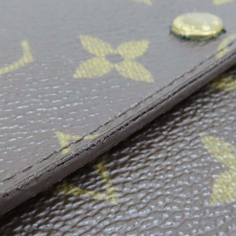 棕色 原花帆布 Portemonne Credit 扣式長夾 M61726 【LOUIS VUITTON LV 路易威登】 M61726-17