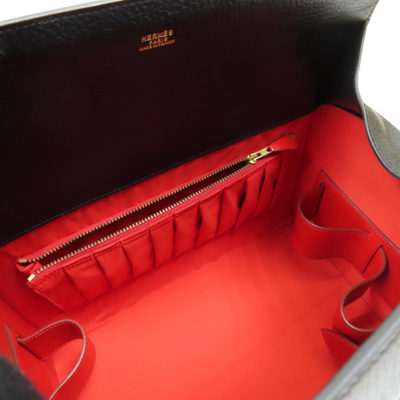 黑色 Ardennes牛皮 Cosmos Vanity 兩用包 金釦【HERMES 愛馬仕】-4