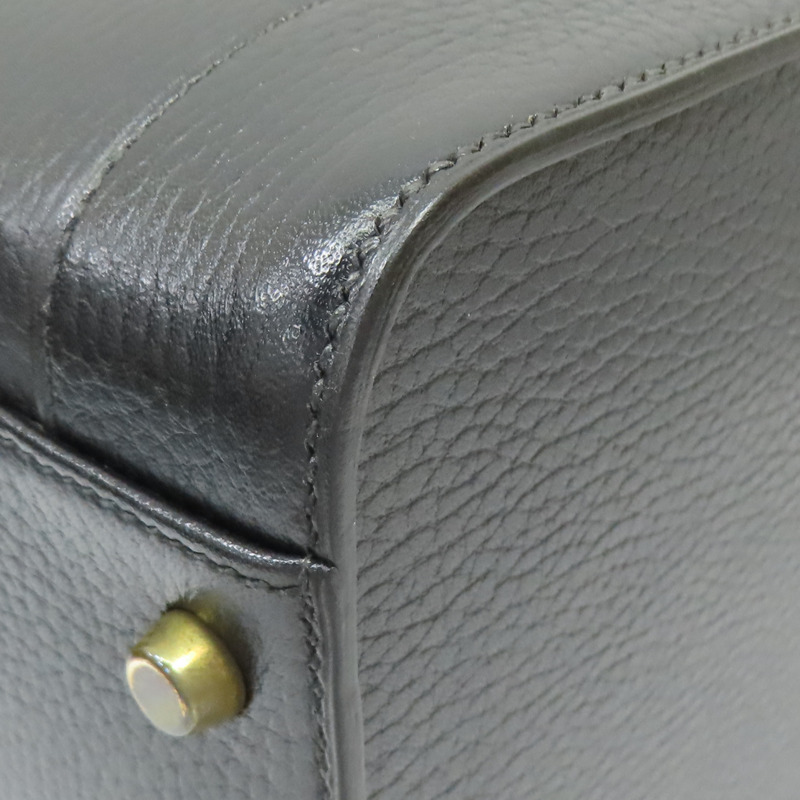 黑色 Ardennes牛皮 Cosmos Vanity 兩用包 金釦【HERMES 愛馬仕】-11