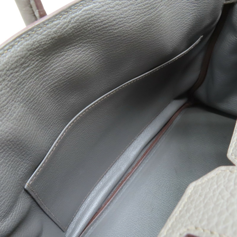 錫器灰 TC牛皮 Birkin 30 銀扣 手提包 □R刻【HERMES 愛馬仕】-5