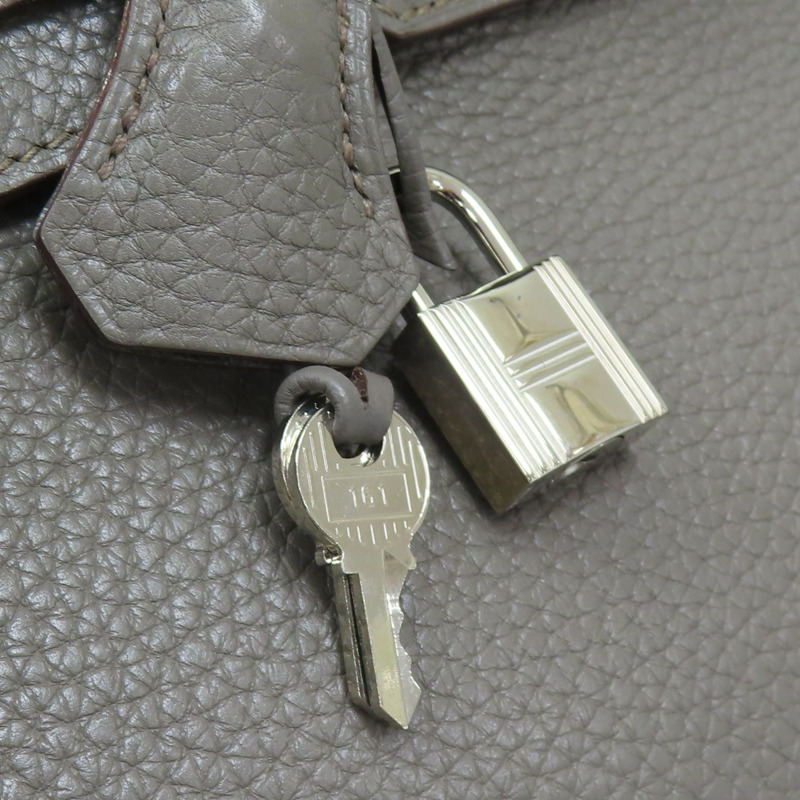錫器灰 TC牛皮 Birkin 30 銀扣 手提包 □R刻【HERMES 愛馬仕】-11