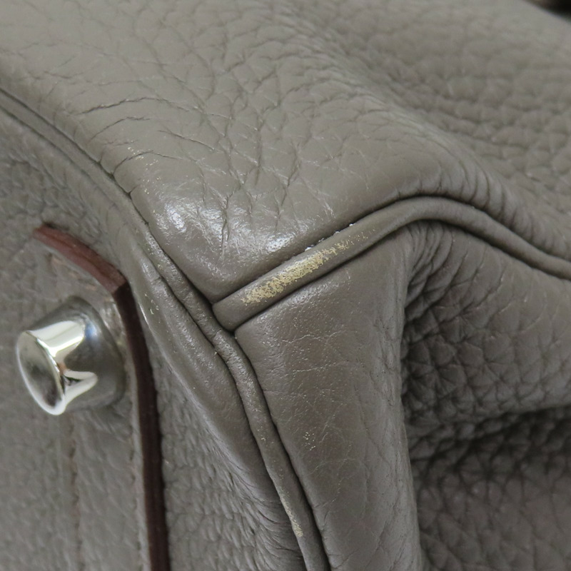 錫器灰 TC牛皮 Birkin 30 銀扣 手提包 □R刻【HERMES 愛馬仕】-13