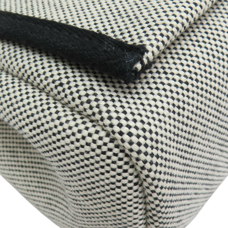 黑色牛皮 灰色帆布 mini herbag 肩背包 金釦 K刻【HERMES 愛馬仕】-10