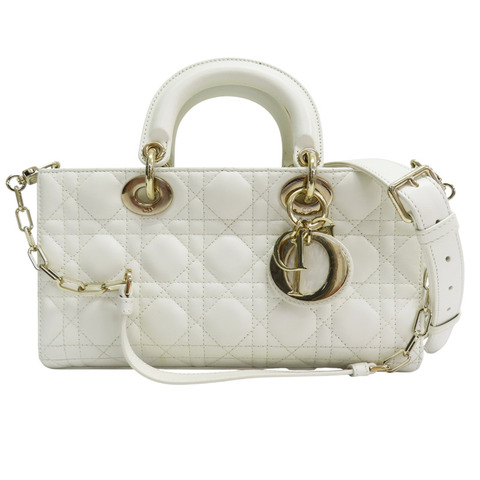白色 羊皮 Lady Dior D-Joy Medium 兩用包【Dior 迪奧】 M0540ONGE_M030