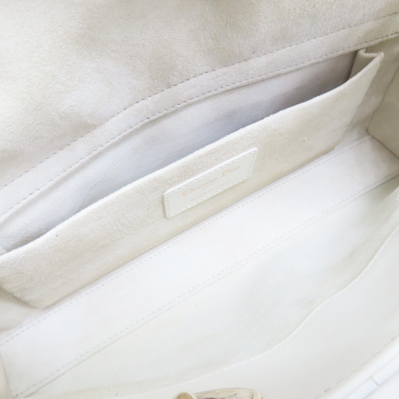 白色 羊皮 Lady Dior D-Joy Medium 兩用包【Dior 迪奧】 M0540ONGE_M030-4