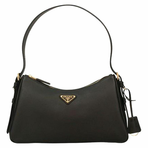 PRADA 25FW 三角形 Logo Emme 中型皮革單肩包 1BC229 2CYS F0002