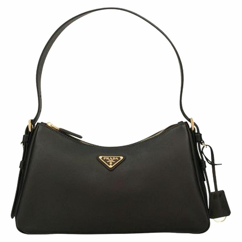 PRADA 25FW 三角形 Logo Emme 中型皮革單肩包 1BC229 2CYS F0002-0