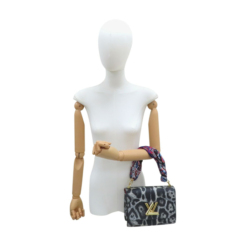 黑色 印花帆布 豹紋 Twist MM 兩用包 M52048【LOUIS VUITTON LV 路易威登】 M52048-12