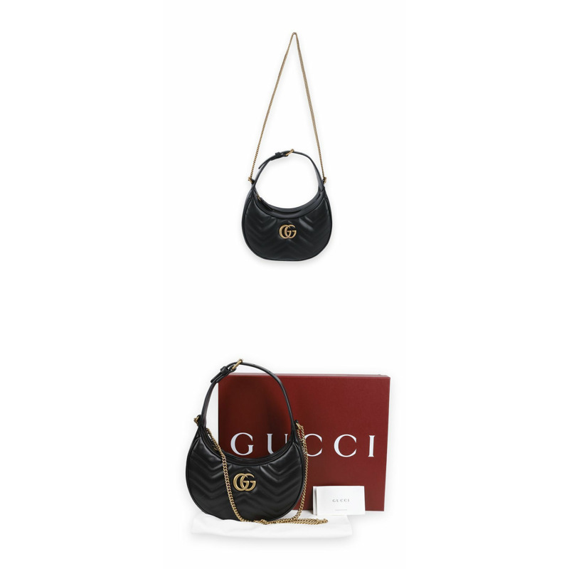 GUCCI 女士 GG Marmont 半月形迷你單肩包 699514 DTDHT 1000-5