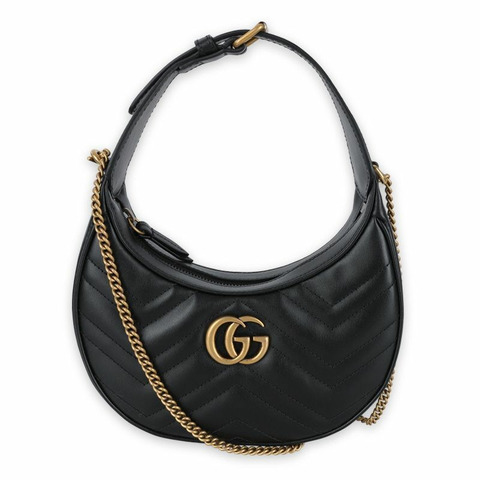 GUCCI 女士 GG Marmont 半月形迷你單肩包 699514 DTDHT 1000