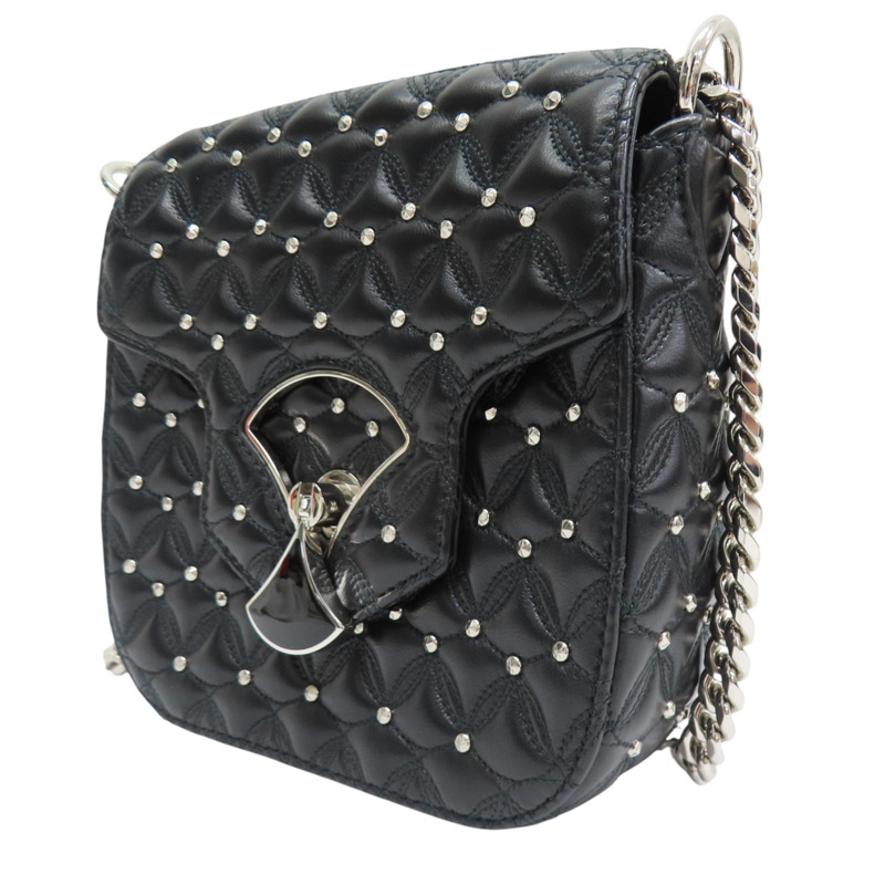 黑色 牛皮 圓鉚釘 Divas Dream 鍊帶肩背包【BVLGARI 寶格麗】-2