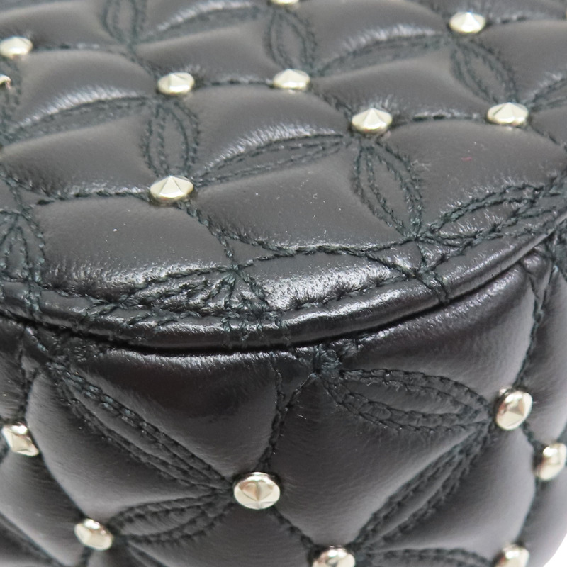 黑色 牛皮 圓鉚釘 Divas Dream 鍊帶肩背包【BVLGARI 寶格麗】-12