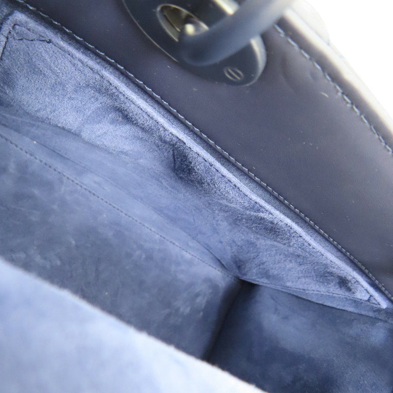 深藍色 牛皮 籐格紋 Lady Dior 兩用包 【Dior 迪奧 】-4