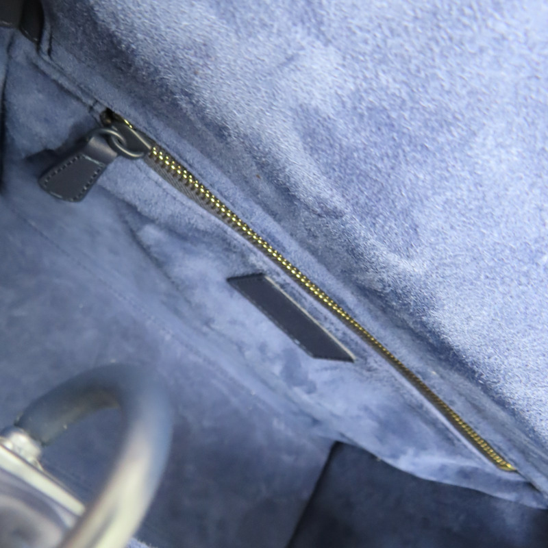 深藍色 牛皮 籐格紋 Lady Dior 兩用包 【Dior 迪奧 】-5