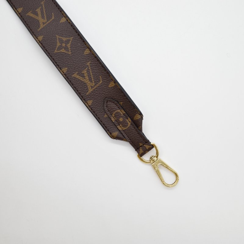 Louis Vuitton 路易威登 Monogram Bandoulière 老花 黑色 牛皮 金扣雙面 背帶-6