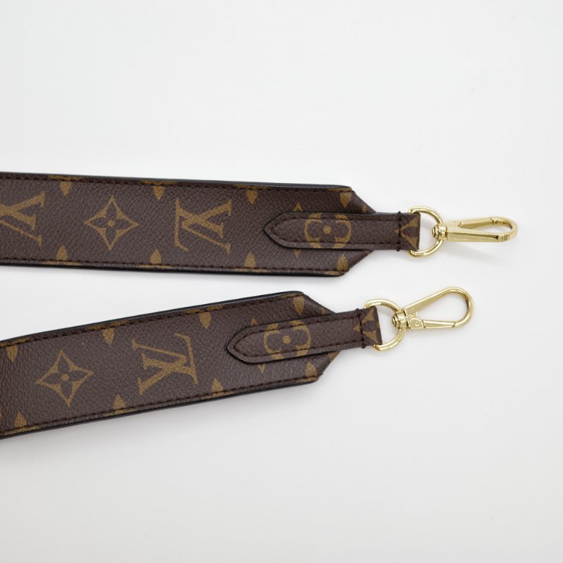 Louis Vuitton 路易威登 Monogram Bandoulière 老花 黑色 牛皮 金扣雙面 背帶-7