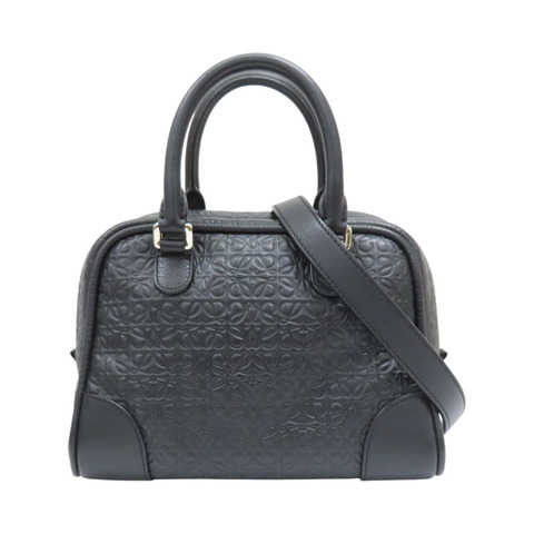 黑色 壓紋牛皮 Amazona small repeat 兩用包【LOEWE 羅威】