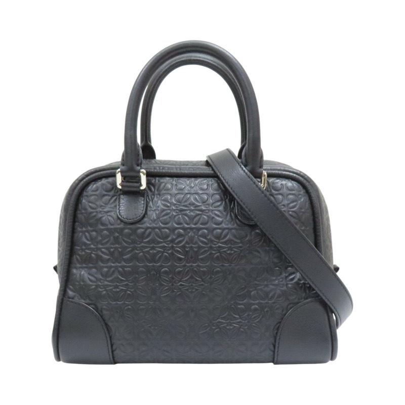 黑色 壓紋牛皮 Amazona small repeat 兩用包【LOEWE 羅威】-0