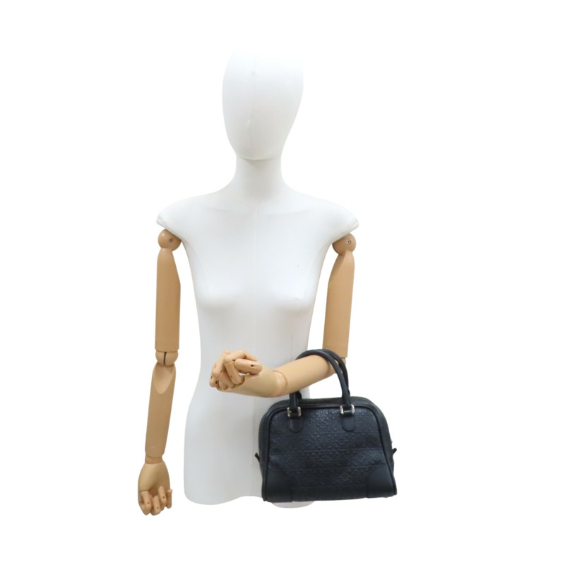 黑色 壓紋牛皮 Amazona small repeat 兩用包【LOEWE 羅威】-12