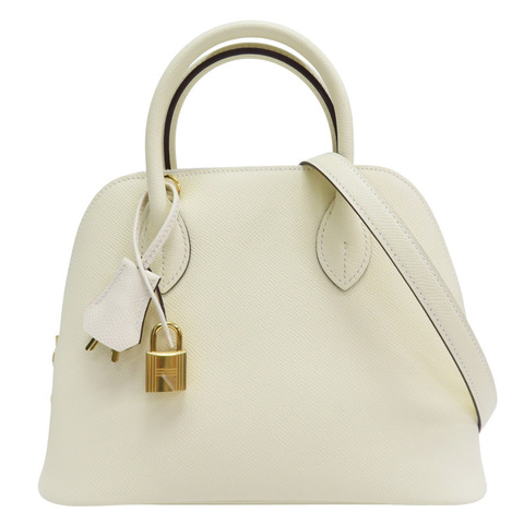 奶油白 Epsom牛皮 Bolide 1923 25cm 肩背包 B刻 金釦【HERMES 愛馬仕】