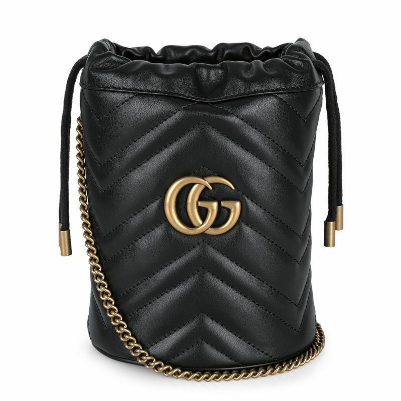 GUCCI 女士 GG Marmont Matelassé 鏈條水桶包 575163 DTDRT 1000-0