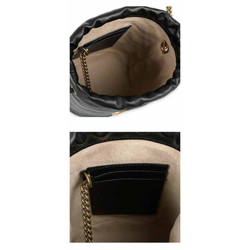 GUCCI 女士 GG Marmont Matelassé 鏈條水桶包 575163 DTDRT 1000-4