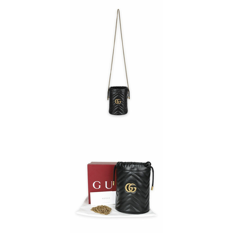 GUCCI 女士 GG Marmont Matelassé 鏈條水桶包 575163 DTDRT 1000-5